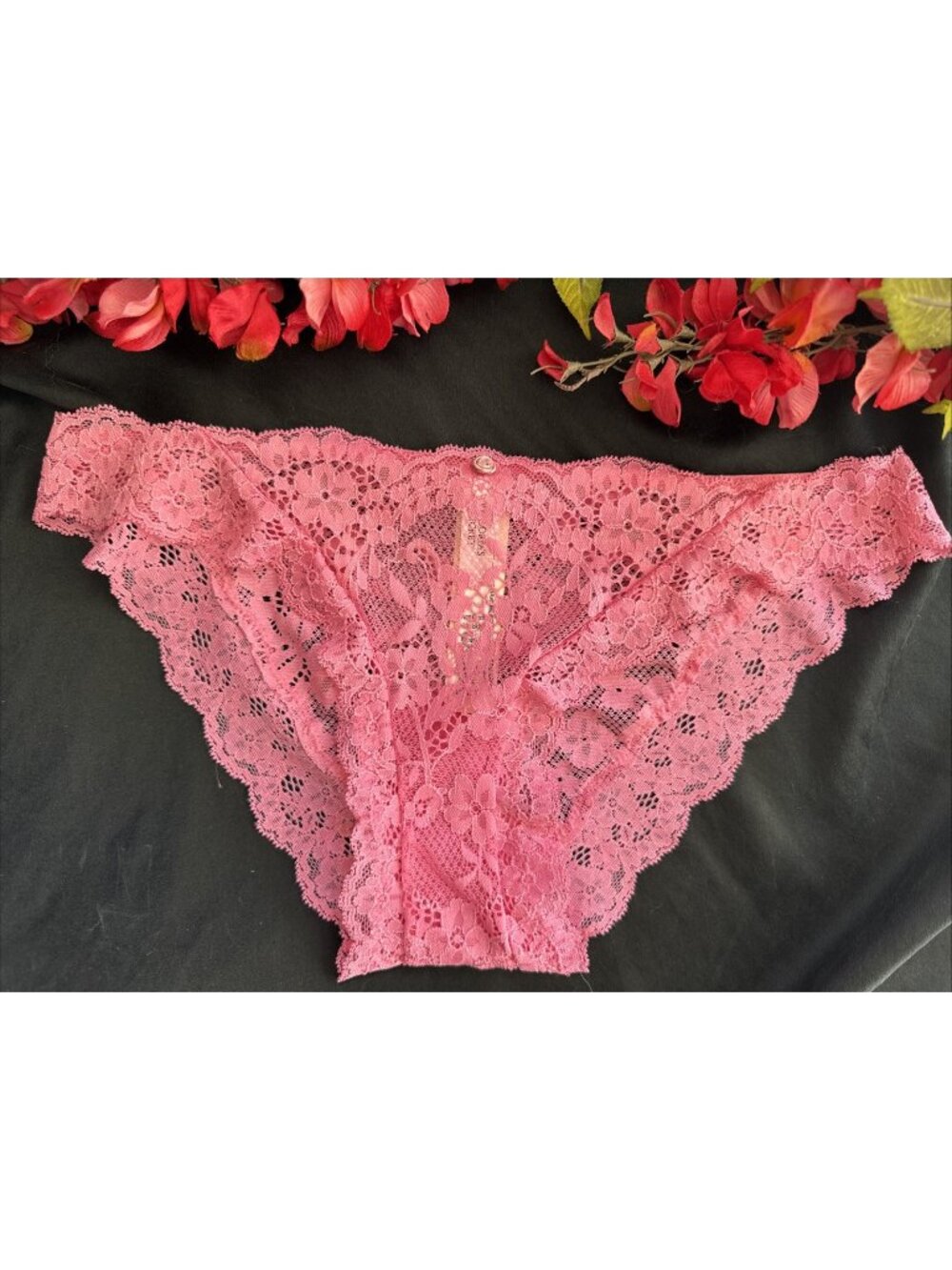 VICTORIA'S SECRET S BARBIE PINK DREAM ANGELS LACE BIKINI PANTIES SUMMER NWT
